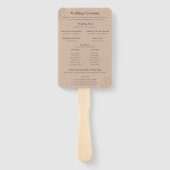 Whispering Pampas Wedding Program Fan Fächer (Rückseite)
