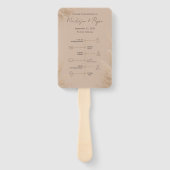 Whispering Pampas Wedding Program Fan Fächer (Vorderseite)