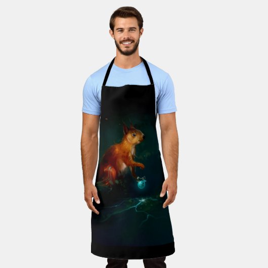 Whispering Squirrel All-Over Print Apron Schürze (Getragen)