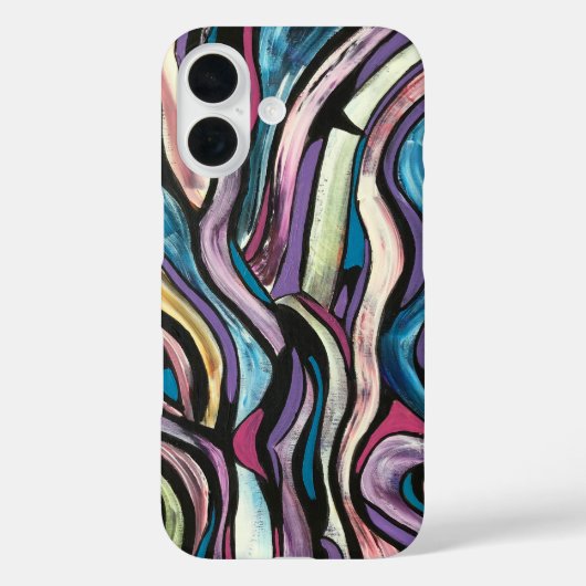 Whispering Tree-Hand Painted Abstract Art Case-Mate iPhone Hülle (Rückseite)
