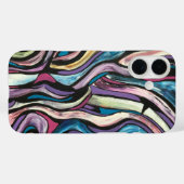 Whispering Tree-Hand Painted Abstract Art Case-Mate iPhone Hülle (Rückseite (Horizontal))