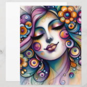 Whispering Whimsical Woman Scrapbook Paper (Vorne/Hinten)