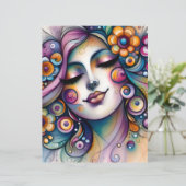 Whispering Whimsical Woman Scrapbook Paper (Stehend Vorderseite)