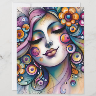 Whispering Whimsical Woman Scrapbook Paper