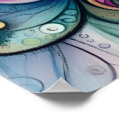 Whispering Whimsical Woman Wall Art Poster (Ecke)