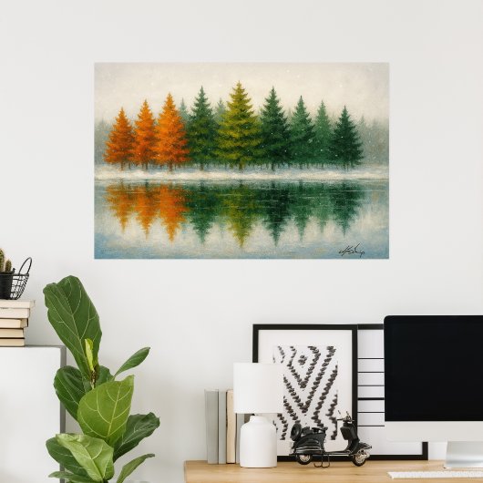 Whispers Between Seasons Landscape Poster (Heimbüro)