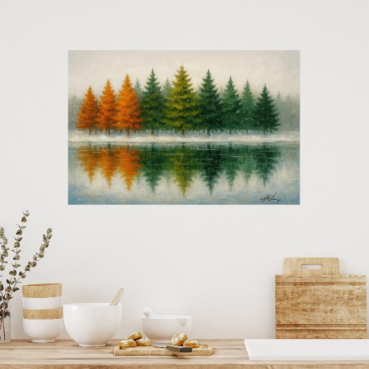 Whispers Between Seasons Landscape Poster (Küche)