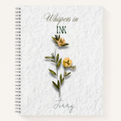 Whispers in Ink: Personalized Pressed Flower Notizblock (Vorderseite)