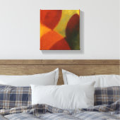Whispers in the Web Square Color Block Leinwanddruck (Insitu (Schlafzimmer))