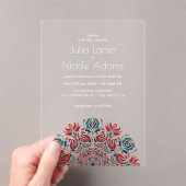 Whispers Lake Swan Lotus Blume Mandala Wedding Acryleinladungen (Insitu (Handheld))