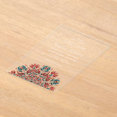 Whispers Lake Swan Lotus Blume Mandala Wedding Acryleinladungen (Ablage )