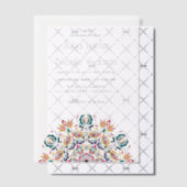 Whispers Lake Swan Lotus Blume Mandala Wedding Pergament Einladungen (Versetzt (Einladung))