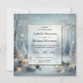 Whispers of a Winter Solstice Wedding Einladung (Vorderseite)