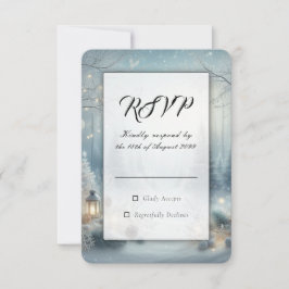 Whispers of a Winter Solstice Wedding RSVP Karte