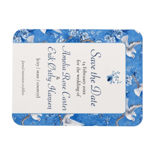 Whispers of Doves, Save the Date Magnet (Horizontal)