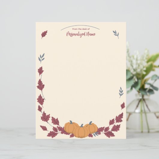 Whispers Of Fall Unlined Paper Sheet (Stehend Vorderseite)