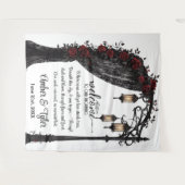 Whispers of Forever Romantic Welcome Backdrop Wandteppich (Vorderseite (Horizontal))