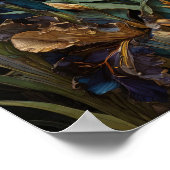 Whispers of Iris - Blume Digital Art Poster (Ecke)