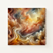 Whispers of Light Abstract Golden FlowInspiration Notizblock (Rückseite)