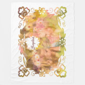 Whispers of Magic: Two Fairy Friends in a Garden Fleecedecke (Vorderseite)