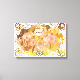 Whispers of Magic: Two Fairy Friends in a Garden Leinwanddruck