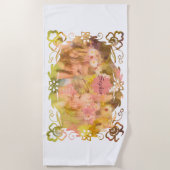 Whispers of Magic: Two Fairy Friends in a Garden Strandtuch (Vorderseite)