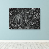 Whispers of nature. Botanical line art. Leinwanddruck (Insitu (Holzboden))