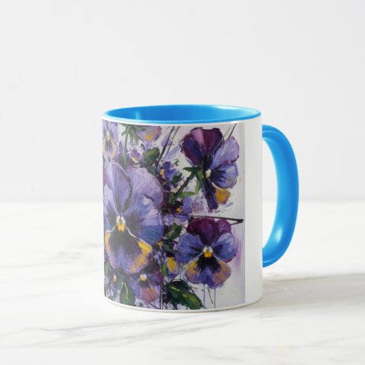 Whispers of Pansies-Ceramic Mug Tasse (VorderseiteRechts)