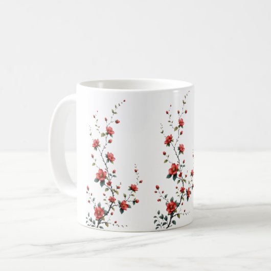 Whispers of Spring Blossoms in Quiet Bloom Petals Kaffeetasse (Vorderseite Links)
