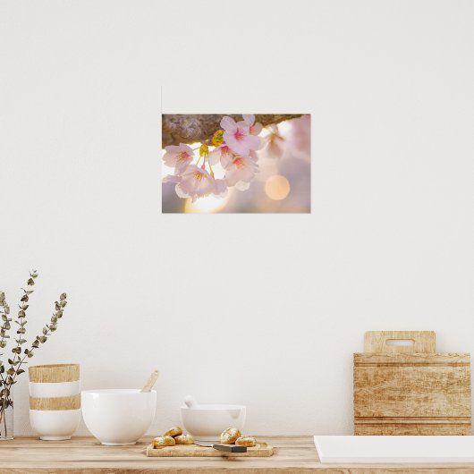 Whispers of Spring – Cherry Blossoms at Dusk Poster (Küche)
