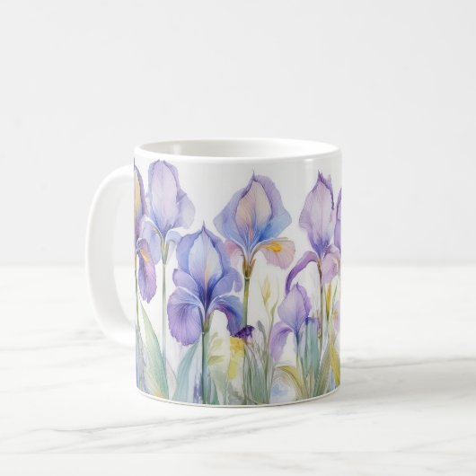 Whispers of Spring – Iris Bloom II Mug Kaffeetasse (Vorderseite Links)