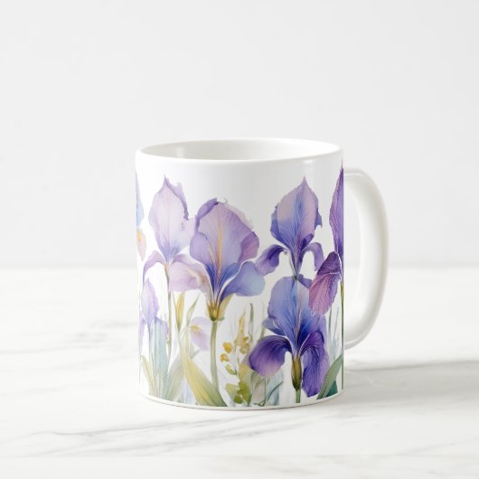 Whispers of Spring – Iris Bloom II Mug Kaffeetasse (VorderseiteRechts)