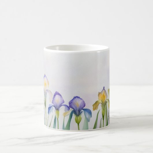 Whispers of Spring – Iris Bloom Mug Kaffeetasse (Mittel)