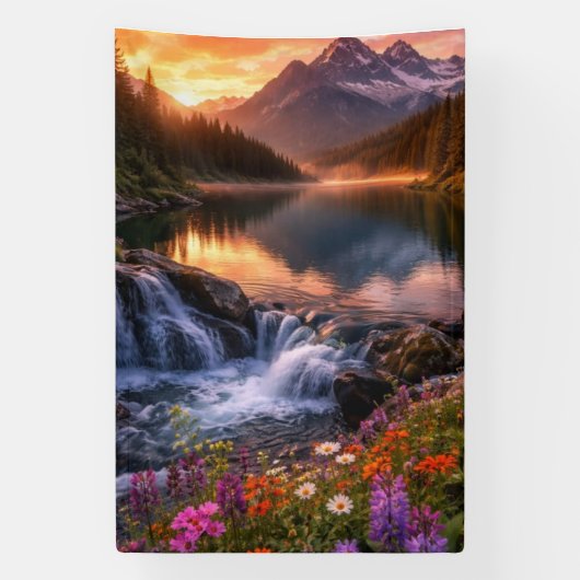 Whispers of the Alpine Sunset Banner (Vertikal)
