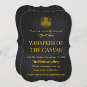 Whispers of the Canvas | Elegant Art Exhibition Einladung (Vorne/Hinten)