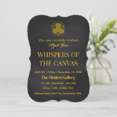 Whispers of the Canvas | Elegant Art Exhibition Einladung (Stehend Vorderseite)