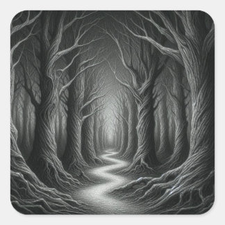 Whispers of the Enchanted Forest Quadratischer Aufkleber
