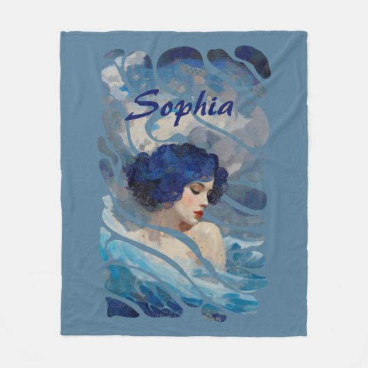 Whispers of the Ocean Goddess Fleecedecke (Vorderseite)