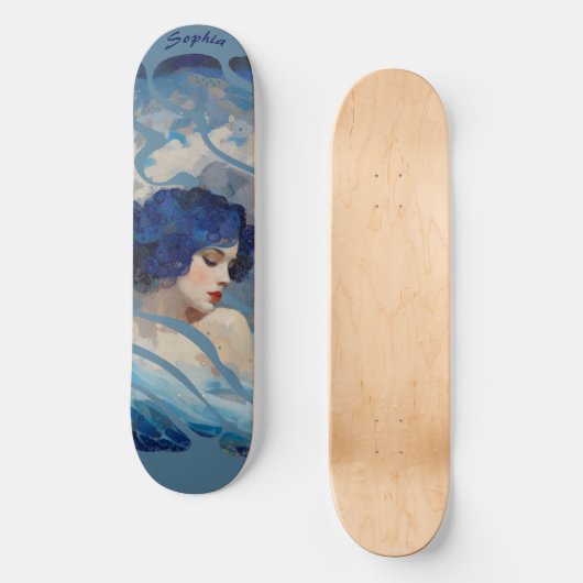 Whispers of the Ocean Goddess Skateboard (Vorderseite)