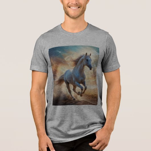 Whispers of Wind - Ethereal Equine Escape Tri-Blend Shirt (Vorderseite)