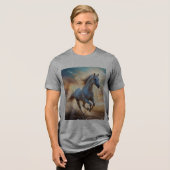 Whispers of Wind - Ethereal Equine Escape Tri-Blend Shirt (Vorderseite voll)