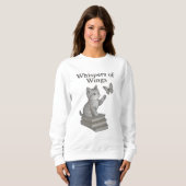 Whispers of Wings: Magical Cat, Butterfly & Book Sweatshirt (Vorne ganz)