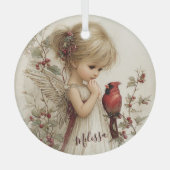 Whispers of Winter Grace Ornament Aus Glas (Vorderseite)