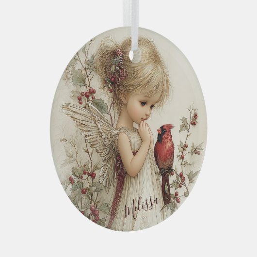 Whispers of Winter Grace Ornament Aus Glas (Vorderseite Rechts)