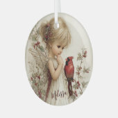 Whispers of Winter Grace Ornament Aus Glas (Vorderseite links)