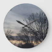 Whispers of Winter Große Wanduhr (Vorderseite)