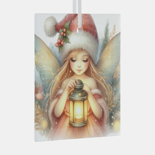 Whispers of Winter: The Christmas Fairy Ornament Aus Glas (Vorderseite Rechts)