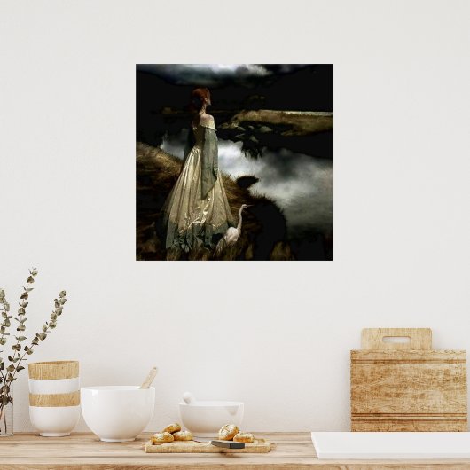 "Whispers on Wind" von Edward Robert Hughes Poster (Küche)