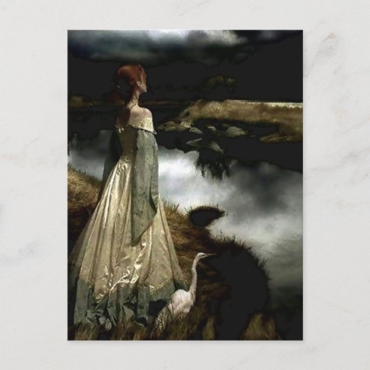 "Whispers on Wind" von Edward Robert Hughes Postkarte (Vorderseite)