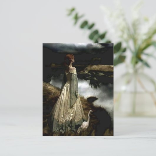 "Whispers on Wind" von Edward Robert Hughes Postkarte (Stehend Vorderseite)